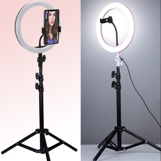 5-in-1 Rotatable LED Ring Light with Tripod – 3 Lighting Modes, 26cm ideal for makeup, streaming, and photography lighting setup