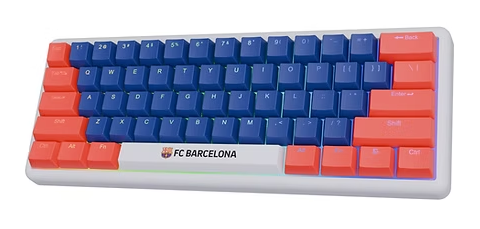 FCB KR2 Multi-Mode Wireless Mechanical Gaming Keyboard - Bluetooth, 2.4GHz, Type-C Connectivity - OCFCBKR61 in vibrant colors.
