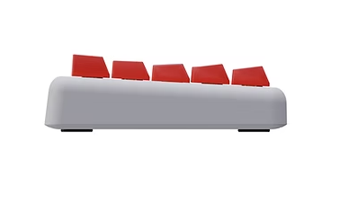 FCB KR2 Multi-Mode Wireless Mechanical Gaming Keyboard - Bluetooth, 2.4GHz, Type-C Connectivity - OCFCBKR61 shown side view.