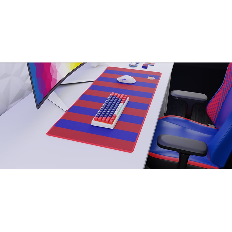 FCB KR2 Multi-Mode Wireless Mechanical Gaming Keyboard - Bluetooth, 2.4GHz, Type-C Connectivity on a vibrant desk setup.