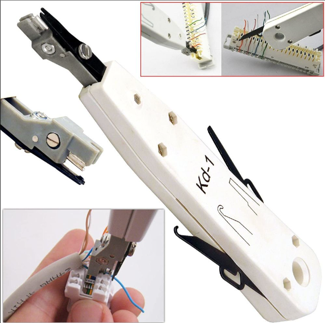 TBYTE Network Installation Kit - Crimper, Tester, Punch Down Tool for efficient network installations and repairs.