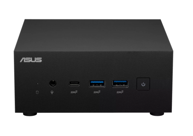 Compact design of the PRE-Loved ASUS Ultra-Compact 13th Gen Intel Mini PC – DDR5, Iris Xe, WiFi 6E, NVMe SSD.