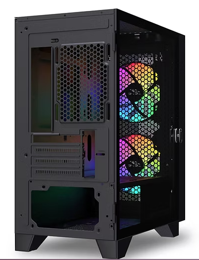 OCPC SCURA Gaming Case Bundle – Mid-Tower ATX w/ 750W PSU features RGB fans for stylish gaming builds.