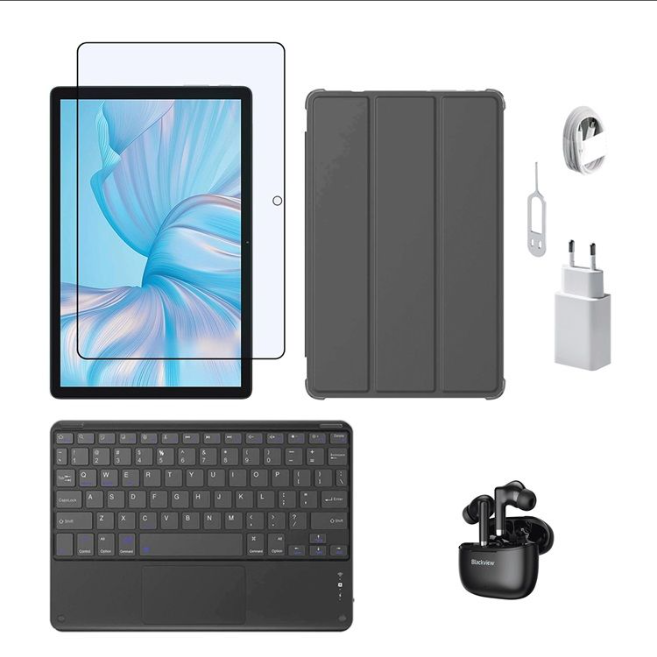 Explore the Blackview Tab 80: The Ultimate 10" LTE Tablet with Power-Packed Performance and essential accessories.