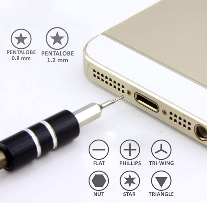 38-Piece Multi-Function Screwdriver Tech Repair Kit with precision bits for phones, laptops, and gadgets by iFixToolstore.