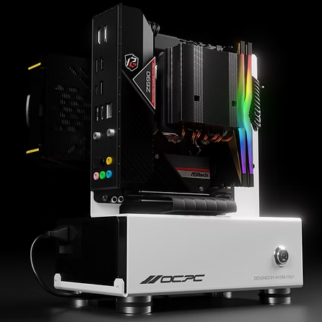 OCPC MINI II ITX PC Case – Compact Black Chassis for Small Form Factor Builds, designed for high-performance gaming rigs.