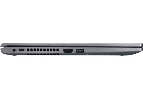 Sleek side view of the PRE-Loved ASUS M515DA Laptop – Ryzen 3, 8GB RAM, 256GB SSD, 15.6" HD, Win 11 | Slate Grey.