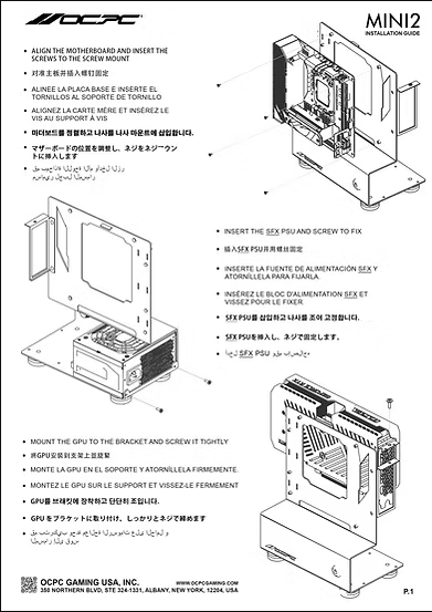 OCPC MINI II ITX PC Case – Compact Black Chassis for Small Form Factor Builds enhances airflow and cable management.