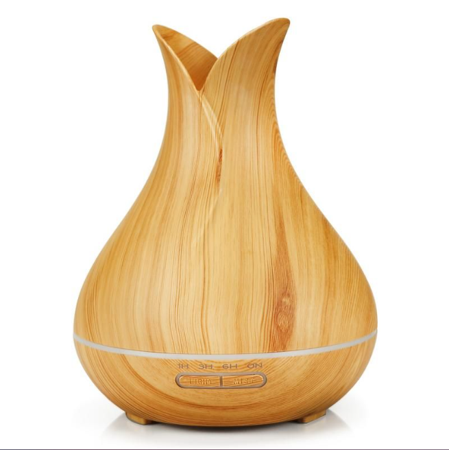 Elegant 400ml Tulip Aromatherapy Diffuser – Relaxing Essential Oil Humidifier, perfect for creating a tranquil space.