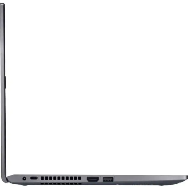 PRE-Loved ASUS M515DA Laptop – Ryzen 3, 8GB RAM, 256GB SSD, 15.6" HD, Win 11 | Slate Grey, showcasing sleek design and ports.