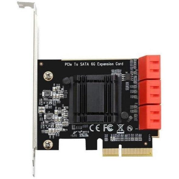 TXB113 - 6-Port SATA III PCIe Expansion Card with Low Profile Bracket - 6 Gbps Speed for High-Performance Storage