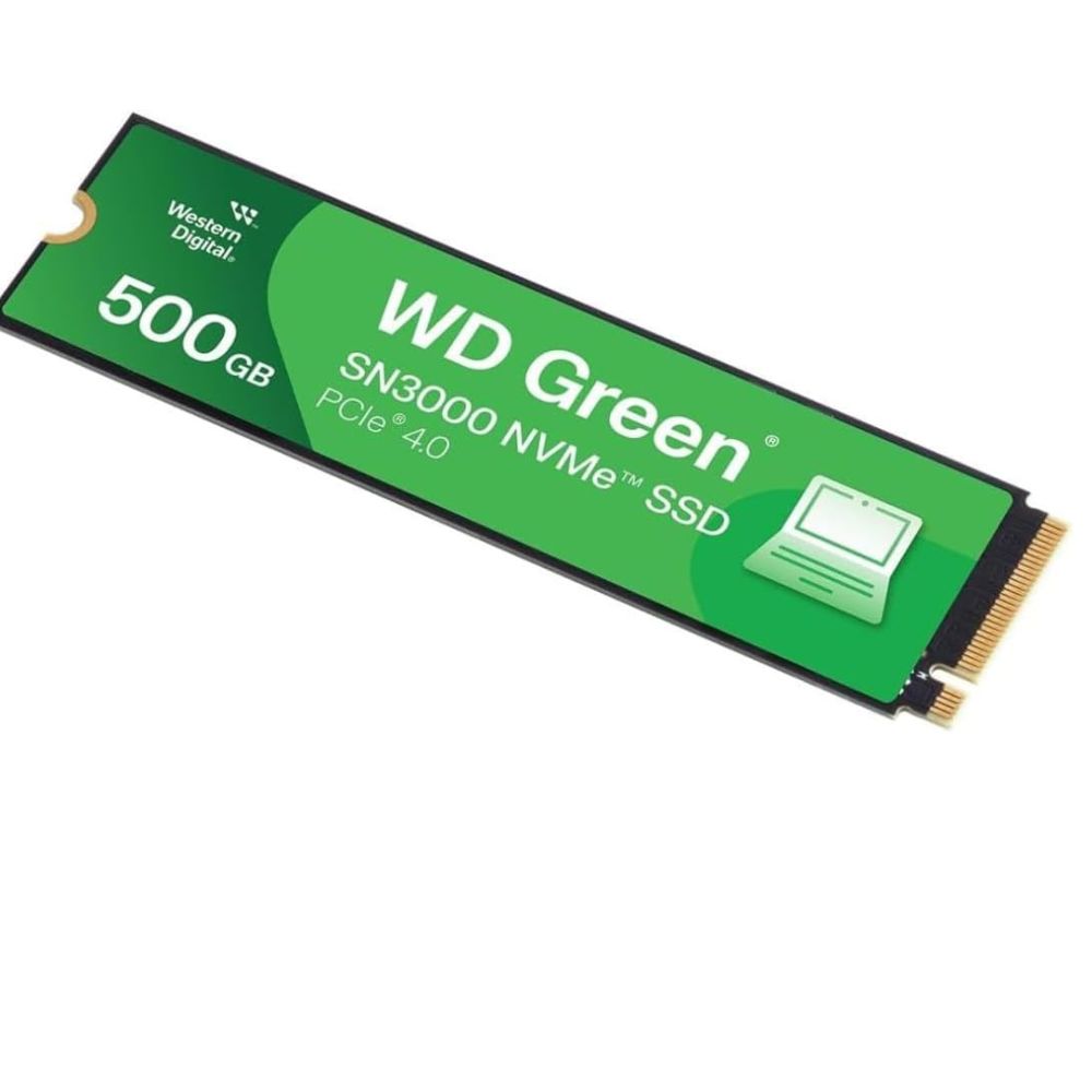 Western Digital 500GB WD Green SN3000 NVMe SSD – Gen4 PCIe M.2 2280, Up to 5000MB/s, WDS500G4G0E