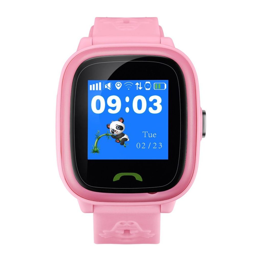 Canyon CNE-KW51RR Polly Kids Smart Watch – GPS, Camera, Music, SOS, 4G Video Call – Black/Pink pink kids smartwatch with panda display