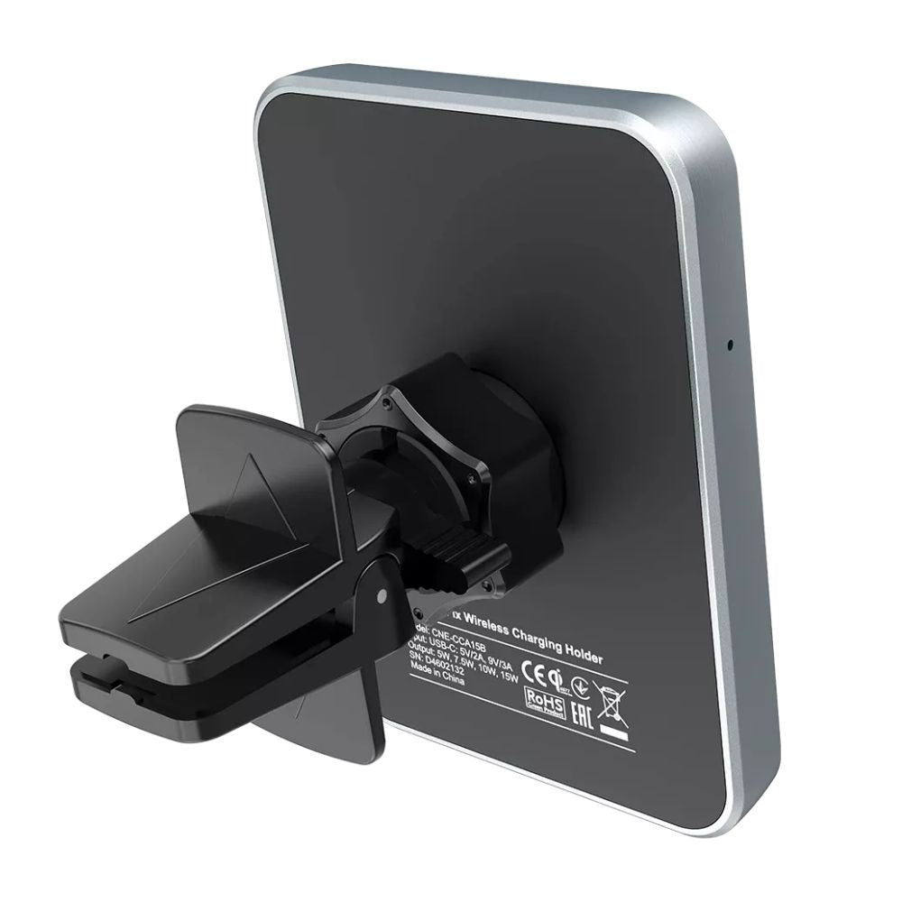 CANYON CH-15 Car Holder MegaFix C-15 black 15W wireless charging vent mount with USB-C
