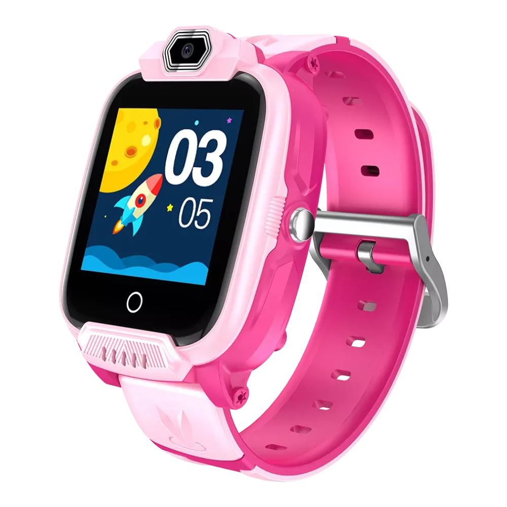 CANYON KW-44 Jondy 4G Kids Smartwatch – GPS Tracker, Camera, Music, SOS, Video Calls – Pink, silicone strap