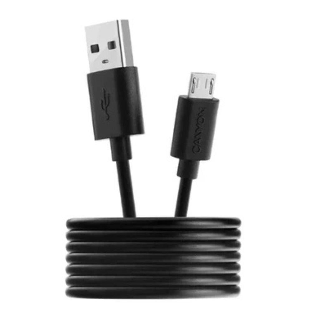 Canyon Type-A to Micro-USB Cable – Fast Charging black 1m (CNE-USBM1B) for charging and data transfer
