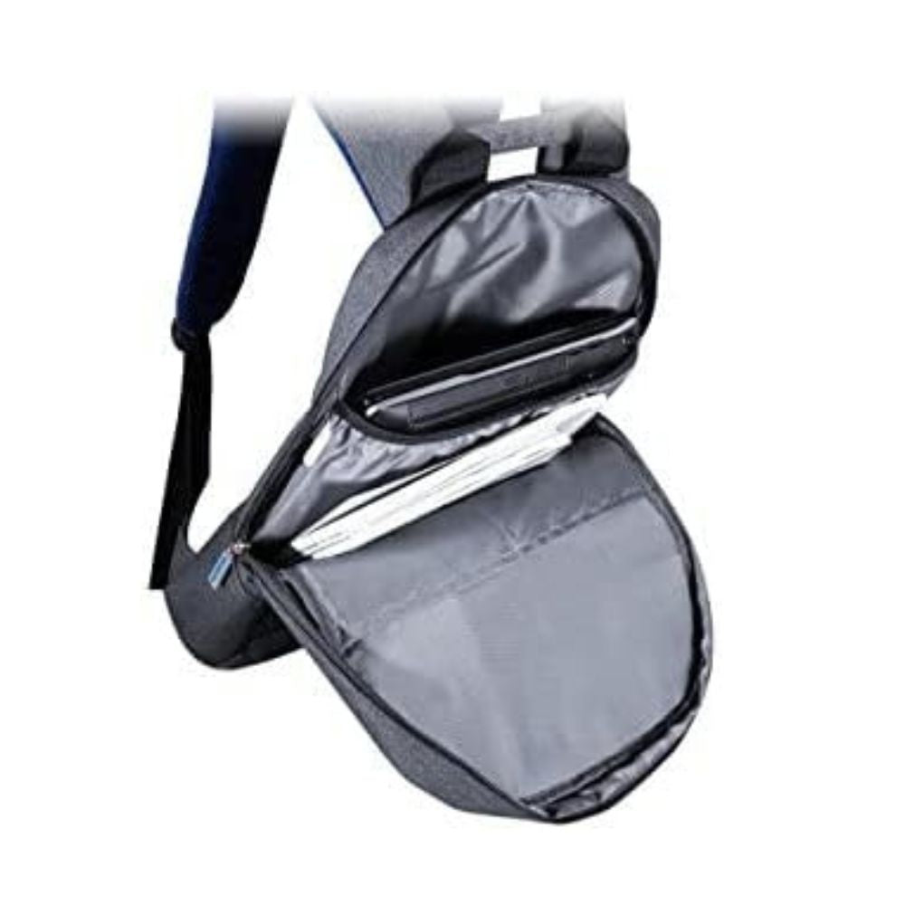 Canyon CNE-CBP5DB4 Laptop Backpack – Durable, Spacious, Comfortable for 15.6" Laptops, Black; open interior, laptop sleeve