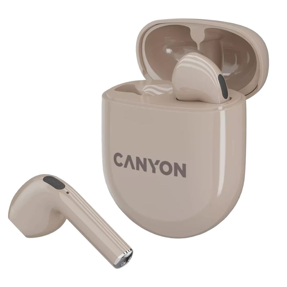 Canyon TWS-6 True Wireless Stereo Earbuds – Bluetooth 5.3, ENC Mic, 25h Playtime, Touch Control, IPX4