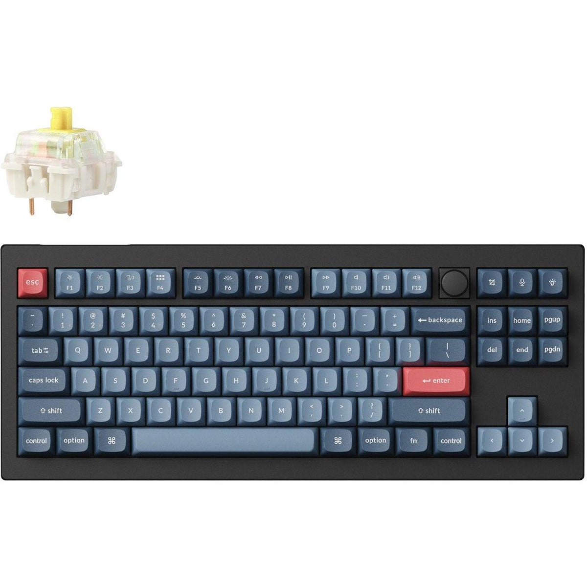 Keychron V3 Max QMK/VIA 80% Wireless Custom Mechanical Keyboard (Banana Switch) – Carbon Black