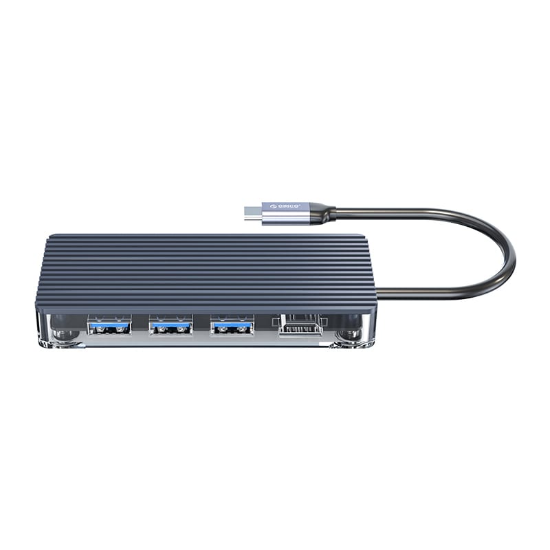 ORICO 6 PORT TYPE-C TRANSPARENT HUB - GR