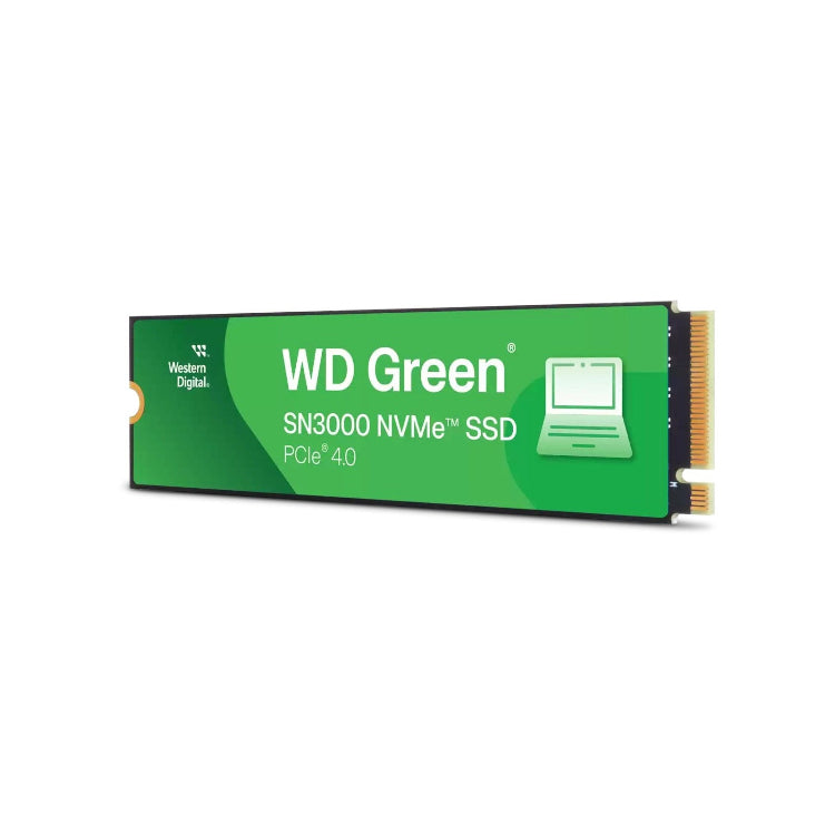 Western Digital Green SN3000 NVMe SSD on a white background