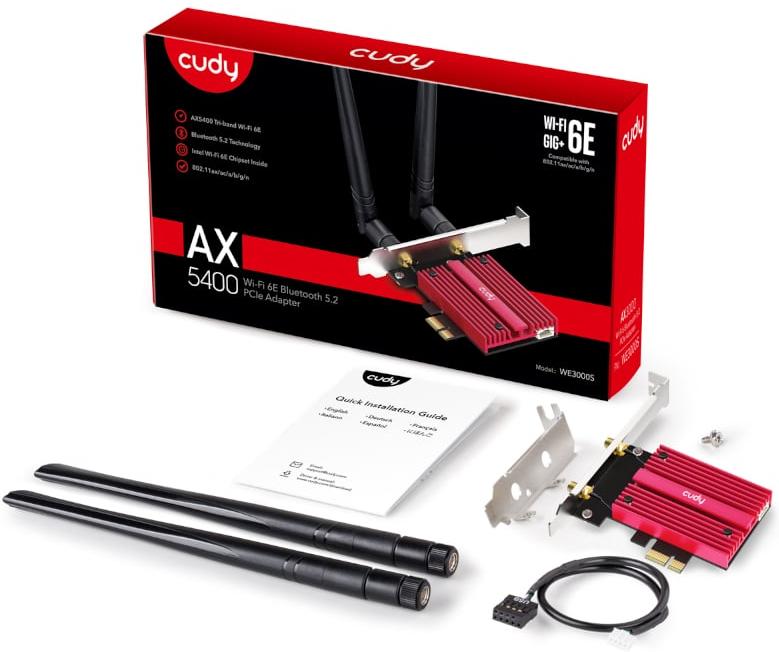 Cudy AX5400 WiFi 6E PCI Express Adapter