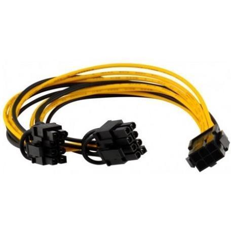 6 PIN FEMALE TO 2 X 8PIN MALE