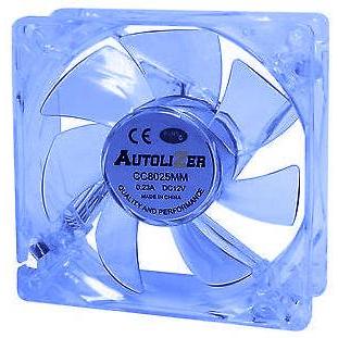 80MM BLUE FAN WITH 4 PIN MOLEX CONNECTOR