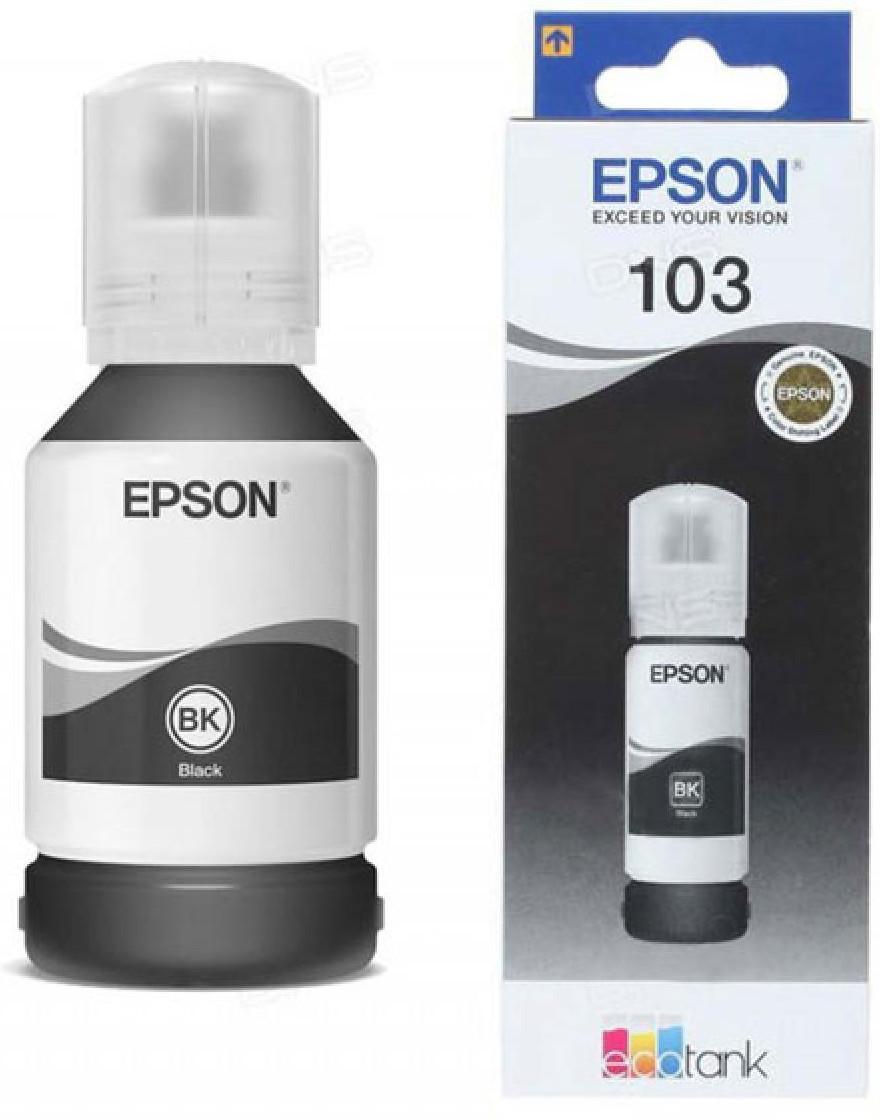 Epson 103 EcoTank Black ink bottle (65 ml). 4500 pages @ 5% coverage