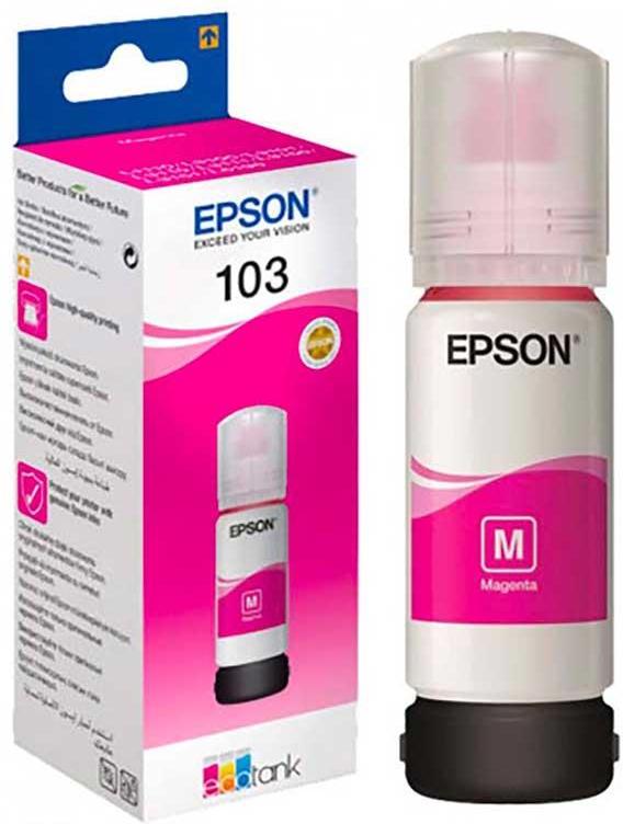 Epson 103 Ecotank Magenta ink bottle.7500 pages @ 5% coverage. .