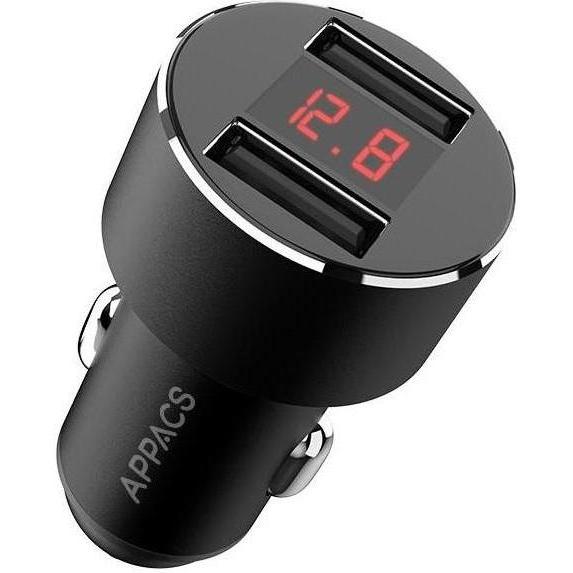 DUAL PORT CAR CHARGER WITH LED