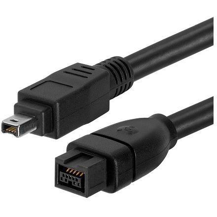 MicroWorld FireWire 4-Pin to 9-Pin Cable – IEEE 1394 Adapter for connecting DV camcorders to Mac/PC devices.