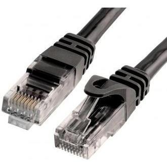 MicroWorld High-Speed 10M CAT5 Moulded Black Ethernet Cable