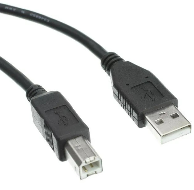 USB 1.8m printer cable A Male + B M; Black / blue