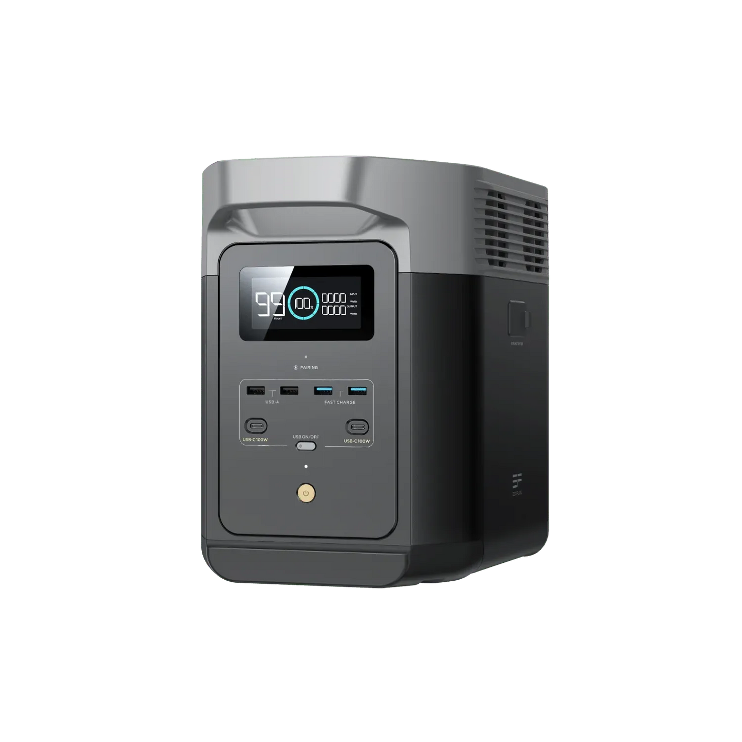 ECOFLOW Delta 2 Max Lithium (LiFePo) Portable Power Station - 2400W Output; 2048Wh LFP Battery; 1000W Solar - SA socket.