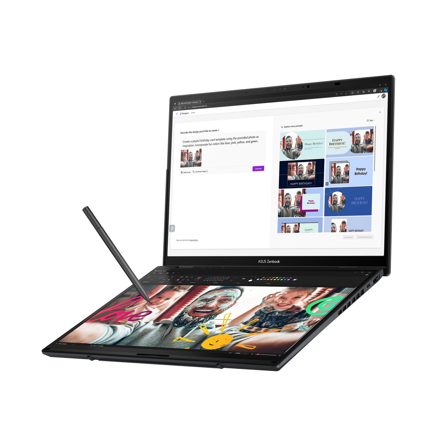 PRE-Loved ASUS Zenbook DUO UX8406 14" Dual Screen with Ultra 7, 16GB RAM, and 1TB SSD for ultimate productivity.