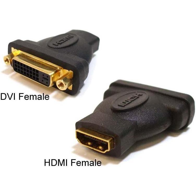 MicroWorld DVI-I Female to HDMI Female Adapter – Convert Digital/Analog Signals Easily for seamless device connectivity.