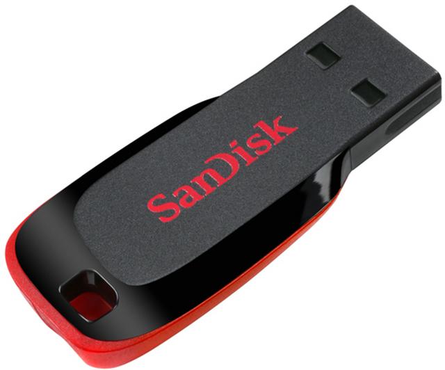 SanDisk Cruzer Blade 128GB USB Flash Drive – Compact, Reliable USB 2.0 Pen Drive, Black/Red