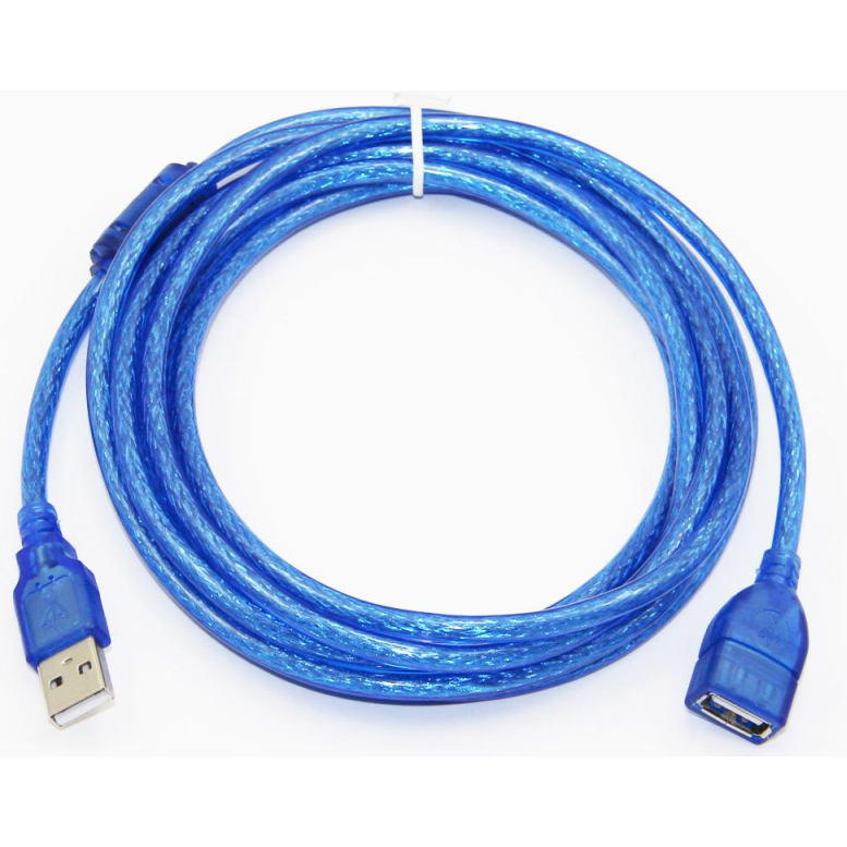 MicroWorld USB 2.0 Male to Female Extension Cable 5.0m – Blue