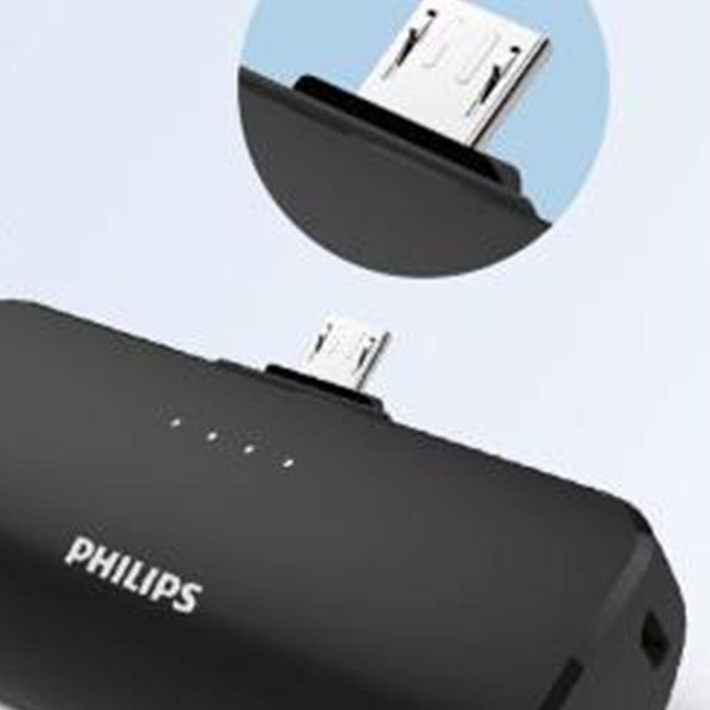 Philips Portable Micro-USB Power Bank 2500mAh - DLP2510U/00 features a compact design for on-the-go charging.