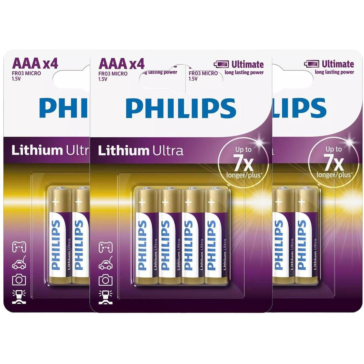 PHILIPS LITHIUM ULTRA AAA 4 X 3