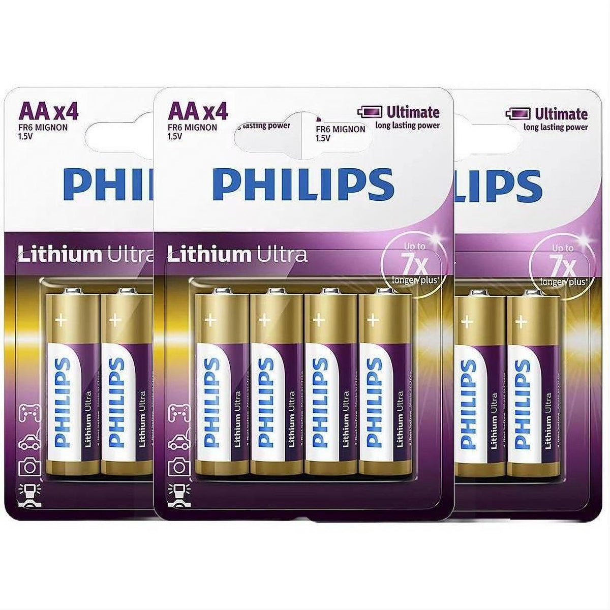PHILIPS LITHIUM ULTRA AA 4 X 3