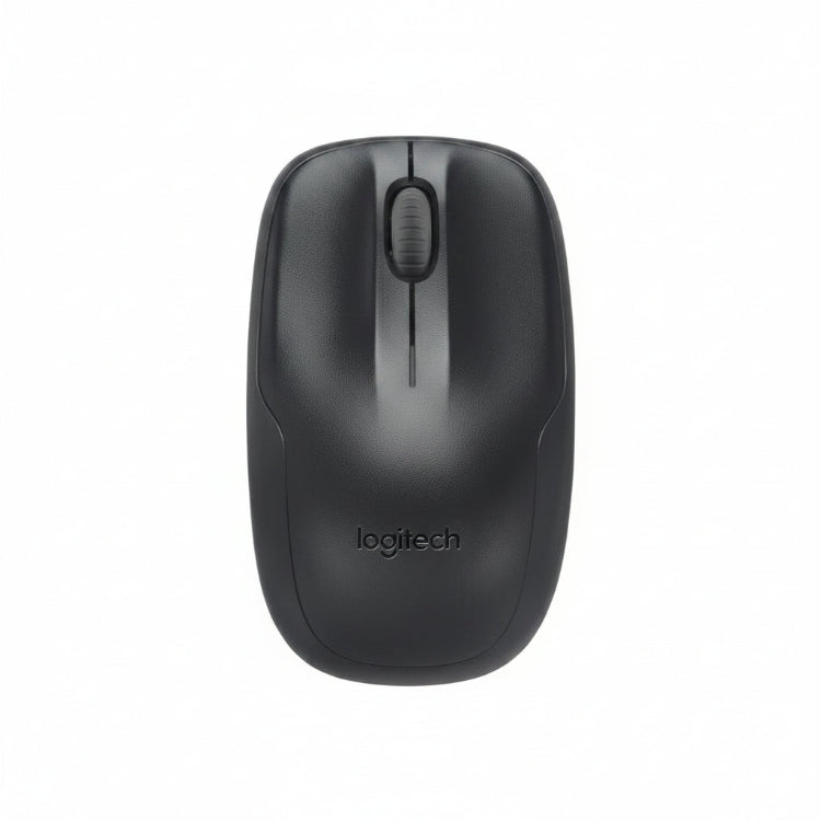 Black Logitech MK220 compact wireless keyboard and ambidextrous mouse with long battery life