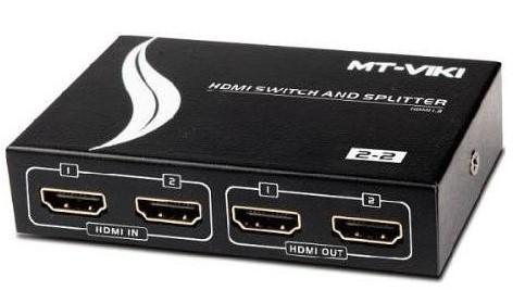 2 IN 2 OUT HDMI SWITCH AND SPLITTER