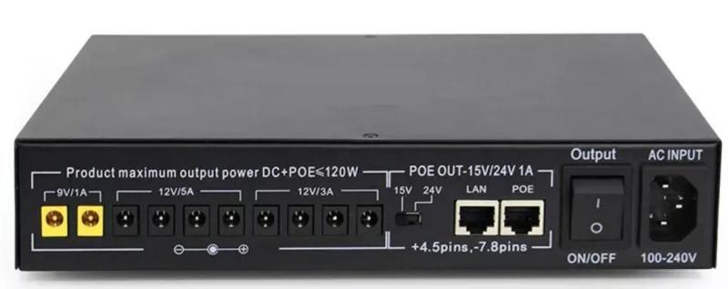 Microworld Mini UPS 120W DC Power Supply with POE - High Compatibility