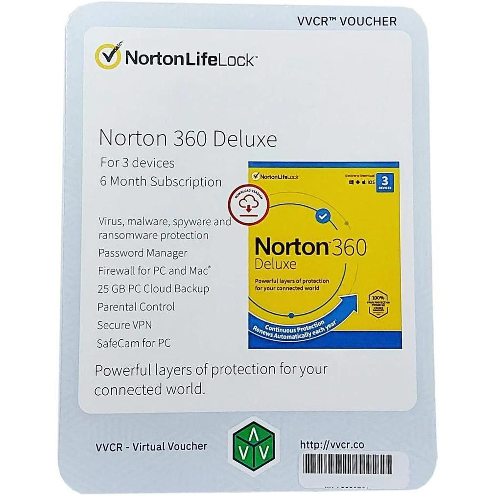 NORTON 360 DELUXE 3DEVICE 6MONTHS