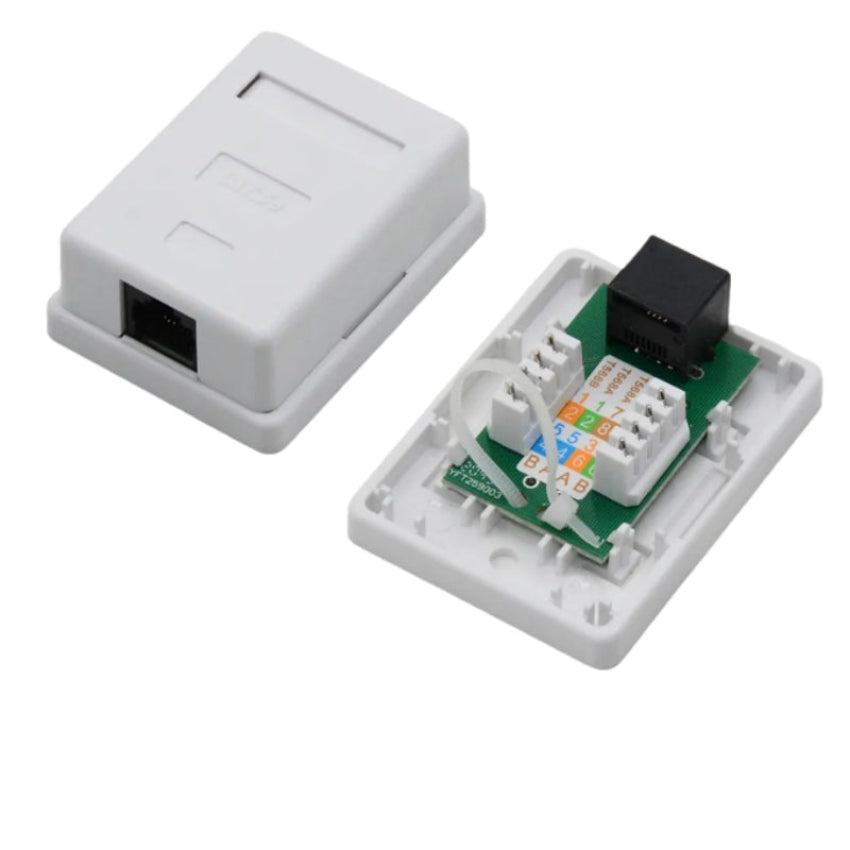 M-Link RJ45 Single Port Network Wall Box – CAT5e/CAT6 Ethernet Socket