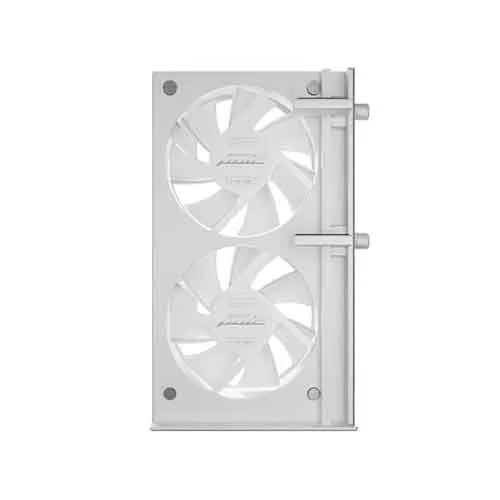 OCPC POLE P1 ARGB Graphics Card Cooling Holder (White) — Dual Fans, RGB Sync for enhanced GPU support and cooling.