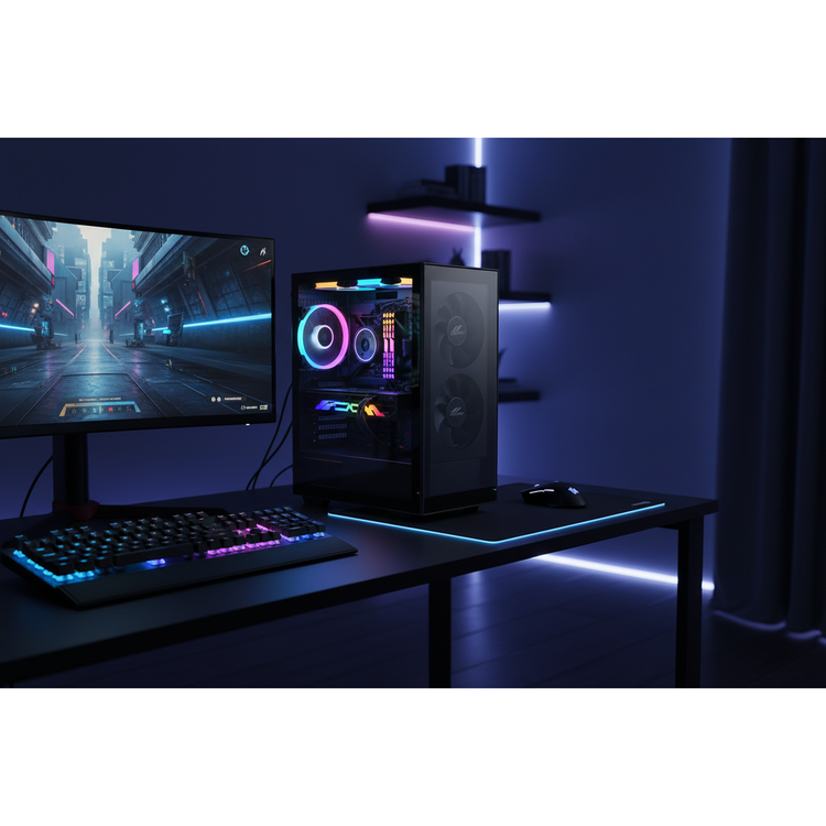 OCPC Pole P1 Dual GPU Cooler & Support Bracket ARGB Black