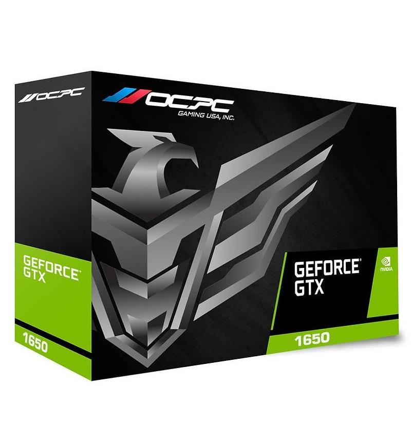 OCPC GTX 1650 4 GB GDDR6 XE White – Dual-Fan 75W Compact GPU, 1080p Gaming, DP/HDMI/DVI Outputs for seamless performance.